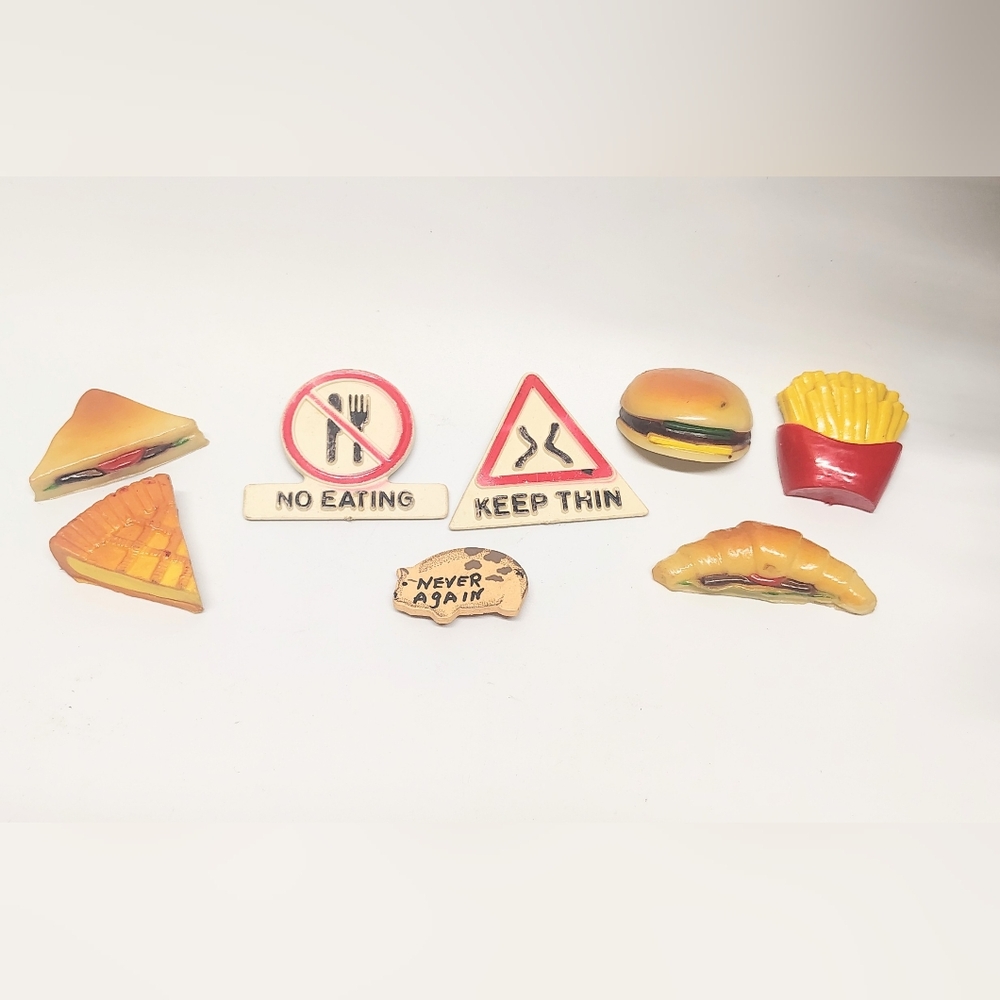 Vintage Food-Themed Magnets Set